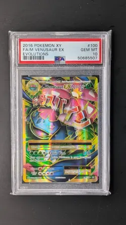M Venusaur EX - Full Art - 100/108 - Holo - XY Evolutions - Pokemon - PSA 10 - Image 1