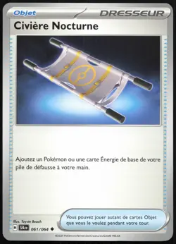 Carte Pokemon Civiere Nocturne 061/064 Fable Nebuleuse Francais - Image 1