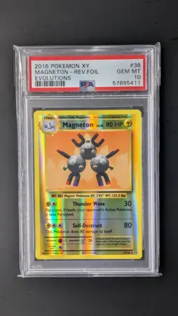 Magneton - 38/108 - Reverse Holo - XY Evolutions - 2016 - Pokemon - PSA 10 - Image 1