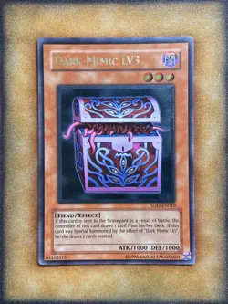 Yugioh Dark Mimic LV3 SOD-EN010 Ultimate Rare NM - Image 1