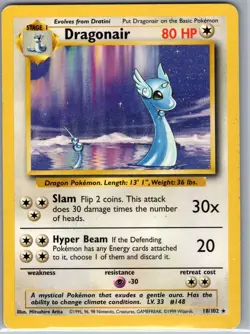 Dragonair 18/102 Non Holo Base Set - Pokemon Card - LP - Image 1