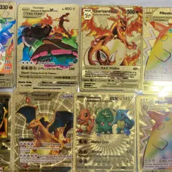 Pokemon UNOFFICIAL Gold Foil Fan Art Card Lot, 23 Total, 5 Metal - Image 3
