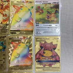Pokemon UNOFFICIAL Gold Foil Fan Art Card Lot, 23 Total, 5 Metal - Image 4