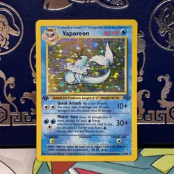 Vaporeon 12/64 1st Edition Jungle Holo Rare Pokemon TCG Vintage Card LP - Image 1