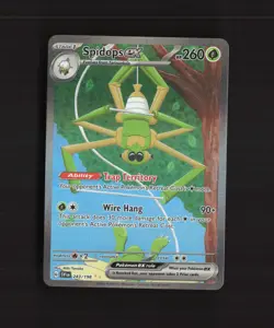 Spidops ex 243/198 Scarlet & Violet Full Art SIR Holo Pokemon Card NM - Image 1