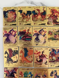 Pokemon Gold Foil Fan Art CHARIZARD Lot. 36 Cards 2020 Gamefreak Gold Foil - Image 2