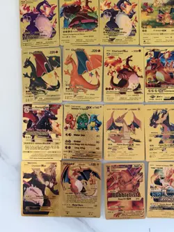 Pokemon Gold Foil Fan Art CHARIZARD Lot. 36 Cards 2020 Gamefreak Gold Foil - Image 5