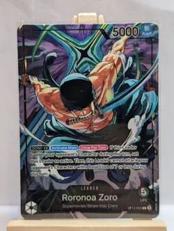 Custom Fan Art Roronoa Zoro High Quality Custom Card Textured Finish OP12-020 - Image 2