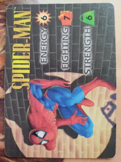 OverPower Original Marvel Fleer 1995 Spider-Man Hero Character Card Rare LP - Image 1