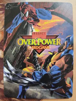 OverPower Original Marvel Fleer 1995 Spider-Man Hero Character Card Rare LP - Image 2