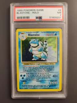 Pokemon TCG Blastoise Holo Card Base Set - 2/102 PSA 7 - Image 1