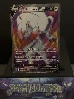 Pokemon Card Hisuian Zoroark V Swsh297 Black Star Promos Holo Near Mint - Image 1