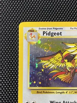 Pidgeot - 14/130 - SWIRL Pokemon Base Set 2 Holo Card WOTC LP/NM - Image 2