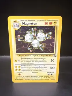 Pokemon Magneton 11/62 Fossil Holo Rare Pokemon Card - Image 3
