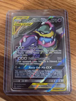 Muk & Alolan Muk GX Alternate Full Art 197/214 Unbroken Bonds Pokemon Card TCG - Image 1