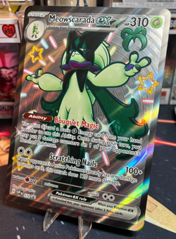 JUMBO Shiny Meowscarada ex Card SVP078 Black Star Promo Pokemon - NEAR MINT - Image 1