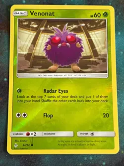 POKEMON VENONAT 9/214 COMMON REVERSE HOLOFOIL UNBROKEN BONDS NM CARD - Image 1