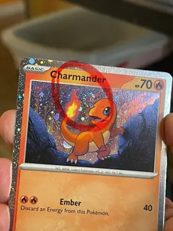 POKEMON CHARMANDER SVP047 PROMO BLACK STAR COSMOS WITH SWIRL HOLOFOIL NM CARD - Image 4