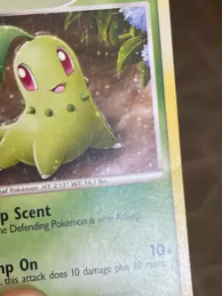 POKEMON CHIKORITA LV.10 77/123 COMMON MYSTERIOUS TREASURES MP CARD - Image 3