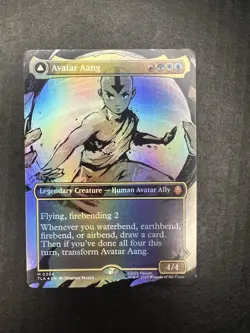 Avatar Aang 0308 (Borderless Foil) Mythic MTG Avatar The Last Airbender Clean NM - Image 1