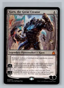 Magic the Gathering MTG Karn, the Great Creator (1) War of the Spark - Image 1