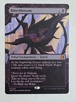 MTG Bitterblossom 0027 - Wilds of Eldraine: Enchanting Tales Regular #27 NM - Image 1