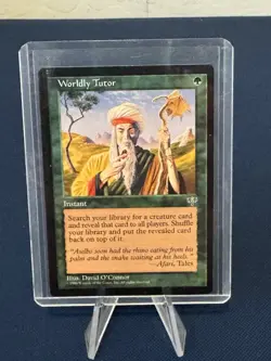 MTG - Magic The Gathering - Worldly Tutor - Mirage - NP/LN! - Image 3