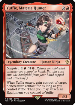 MTG magic 1x Yuffie, Materia Hunter SURGE FOIL (M/NM) Commander Final Fantasy - Image 1