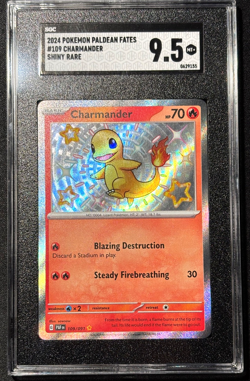🔥2024 Pokemon Paldean Fates Charmander Shiny Rare SGC 9.5 GEM🔥 PSA - Image 1