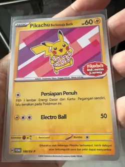 2024 Pokemon Pikachu Berkemeja Batik Indonesia Journey set of 4 with Free Post - Image 2