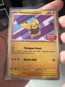 2024 Pokemon Pikachu Berkemeja Batik Indonesia Journey set of 4 with Free Post - Image 3