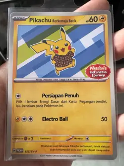 2024 Pokemon Pikachu Berkemeja Batik Indonesia Journey set of 4 with Free Post - Image 4