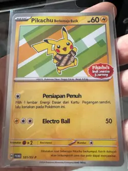 2024 Pokemon Pikachu Berkemeja Batik Indonesia Journey set of 4 with Free Post - Image 5