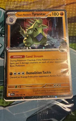 Team Rocket's Tyranitar (Pokemon Center Exclusive) 096/182 Sealed W/Swirl - Image 2