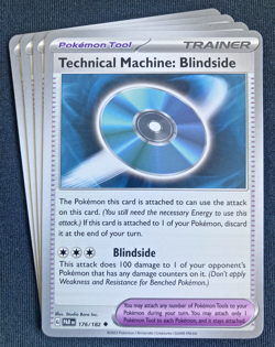 4x Technical Machine: Blindside 176/182 Pokemon Paradox Rift - Lot Regular NM - Image 1