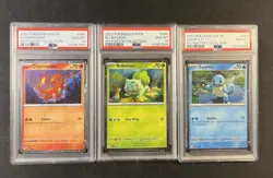 PSA 10 Bulbasaur Squirtle Charmander 151 Poster Collection Promo Set S&V POKEMON - Image 1