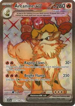 NM-Mint Arcanine ex - 224/198 - Ultra Rare Pokemon Scarlet & Violet - Base Set - Image 1