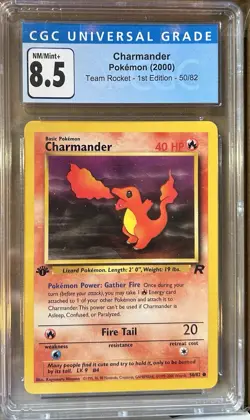 Charmander [1st Edition] #50 Pokemon Team Rocket CGG 8.5 - Image 1