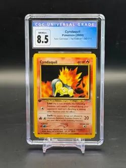 CGC 8.5 NM/Mint+ Cyndaquil Neo Genesis 1st Edition Pokemon 56/111 - Image 1
