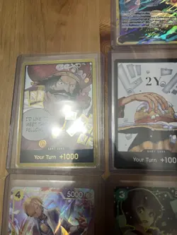 One Piece TCG Alt Art And Holo 7 Card Lot English GOLD Don & Alt Art Leader Mix - Image 2