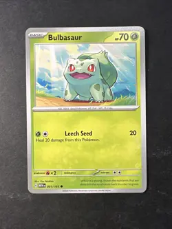 2023 Pokemon 151 Bulbasaur 1 /165 English TCG Base Card - Image 1
