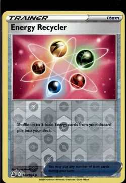 Pokemon Energy Recycler 124/163 Battle Styles Reverse Holo Uncommon 3 Card Lot - Image 1