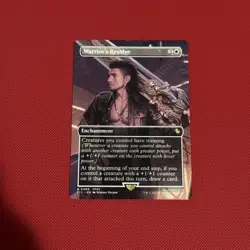 MTG Final Fantasy Holiday WARRIOR'S RESOLVE Borderless 0465 Non-Foil Magic Card - Image 1