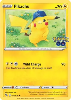 Pikachu 028/078 Pokemon GO Holo for sale online - Image 3