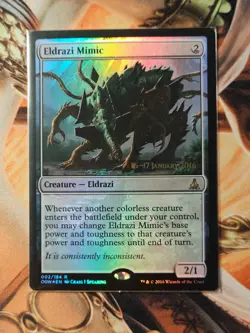 Eldrazi Mimic - Prerelease -Oath of the Gatewatch (OGW) -foil -nm - Image 1