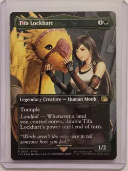 MTG Final Fantasy Tifa Lockhart Borderless Chocobo Track Foil #0567 FIN NM !! - Image 1