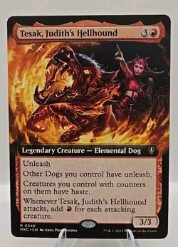Tesak, Judith's Hellhound (Extended Art) MTG Commander: Murders at Karlov Manor - Image 1