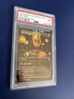 FOIL SOL RING (BORDERLESS) Commander Masters Magic PSA graded With Proxy - Image 2