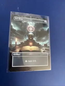 FOIL SOL RING (BORDERLESS) Commander Masters Magic PSA graded With Proxy - Image 3