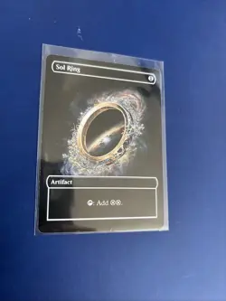 FOIL SOL RING (BORDERLESS) Commander Masters Magic PSA graded With Proxy - Image 4